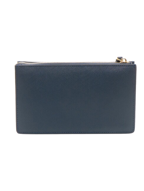 CERRUTIS Bolso de mano tipo clutch con correa para el hombro, de piel azul - Bolsos Mujer