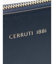 CERRUTI CERRUTIS Bolso de mano tipo clutch con correa para el hombro, de piel azul - Bolsos Mujer - 4