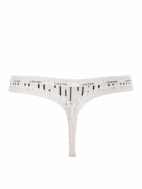 CK Tanga con encaje rayas morse_marfil - Calzoncillos de mujer