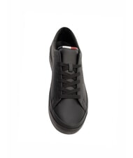 TOMMY HILFIGER TH Zapatillas de cuero negro - Zapatos Hombre - 4