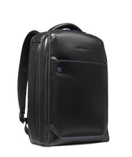 PIQUADRO BLUE SQUARE Mochila de cuero Fast-Check para port&aacute;til de 15,6" negro - Mochilas para port&aacute;til - 2