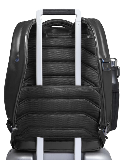 BLUE SQUARE Mochila de cuero Fast-Check para port&aacute;til de 15,6" negro - Mochilas para port&aacute;til