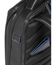 PIQUADRO BLUE SQUARE Mochila de cuero Fast-Check para port&aacute;til de 15,6" negro - Mochilas para port&aacute;til - 4