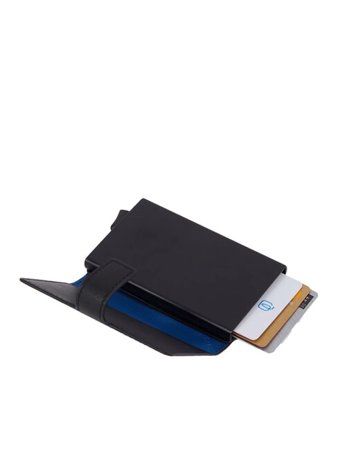 URBAN tarjetero de metal y cuero gris negro - Carteras Hombre