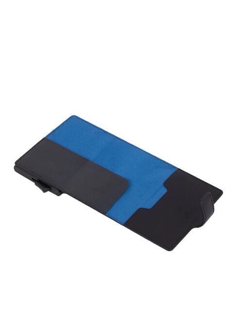 URBAN tarjetero de metal y cuero gris negro - Carteras Hombre