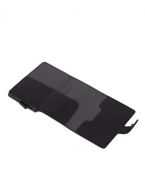 URBAN tarjetero de metal y cuero negro - Carteras Hombre