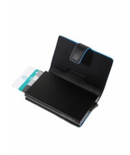 PIQUADRO ATLAS Tarjetero automático de metal y piel - Carteras Hombre