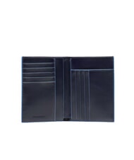 PIQUADRO BLUE SQUARE Cartera vertical de cuero azul - Carteras Hombre - 2