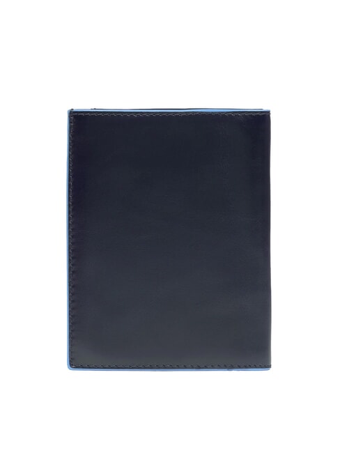 BLUE SQUARE Cartera vertical de cuero azul - Carteras Hombre