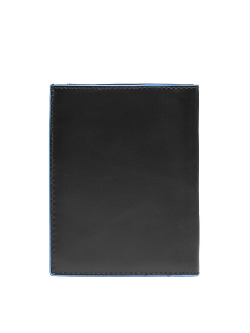 BLUE SQUARE Cartera vertical de cuero negro - Carteras Hombre