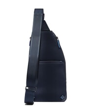 PIQUADRO BLUE SQUARE Mochila bandolera de piel con soporte para mini tablet azul - Bandoleras Hombre - 4