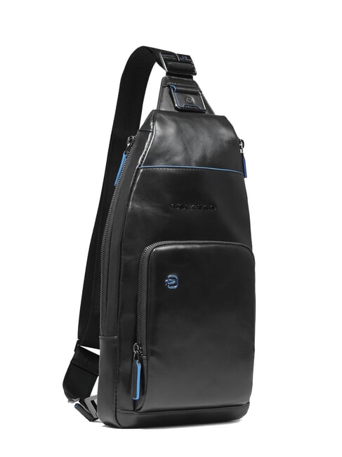 BLUE SQUARE Mochila bandolera de piel con soporte para mini tablet negro - Bandoleras Hombre