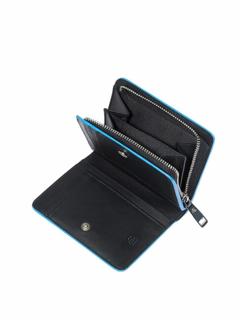 ATLAS Cartera compacta de piel para mujer nero2 - Carteras Mujer