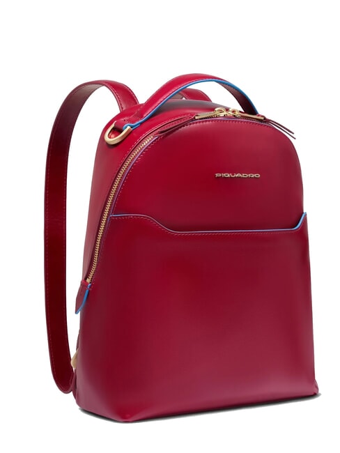 BLUE SQUARE Mochila de cuero ROJO - Bolsos Mujer