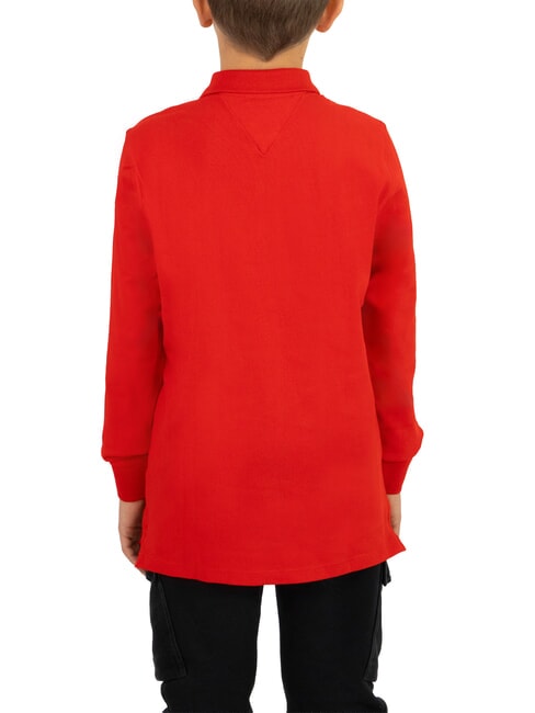 TH KIDS Polo de manga larga para niños carmesí intenso - Camiseta niño