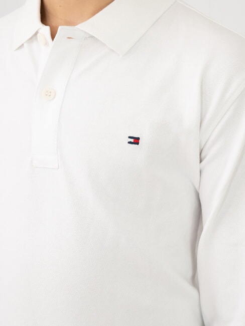 TH KIDS Polo de manga larga para niños PVH Blanco Clásico - Camiseta niño