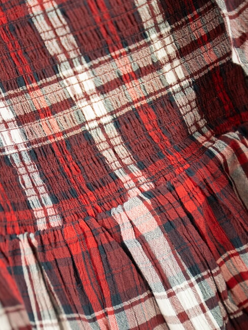 TH KIDS Vestido de cuadros de manga larga para ni&ntilde;as verificaci&oacute;n m&uacute;ltiple - Vestidos de ni&ntilde;as