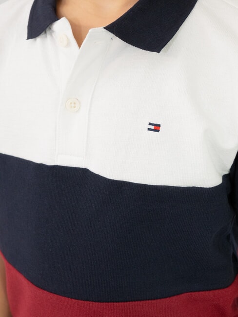 TH KIDS Polo infantil de manga corta rojo / blanco / azul - Camiseta niño