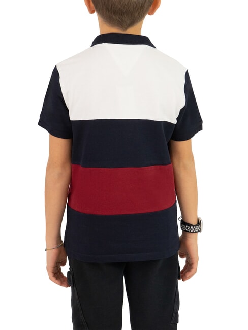 TH KIDS Polo infantil de manga corta rojo / blanco / azul - Camiseta ni&ntilde;o