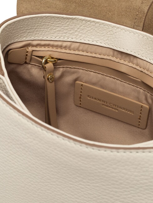 HELENA ROUND Bolso de piel con doble bandolera MÁRMOL - Bolsos Mujer