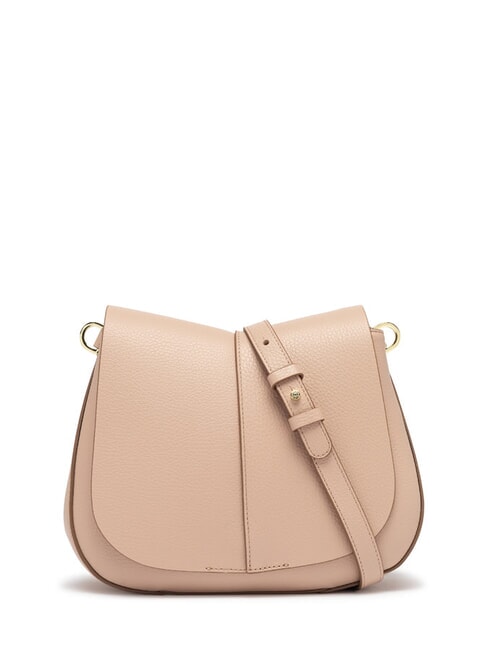 HELENA ROUND Bolso de piel con doble bandolera sal rosa - Bolsos Mujer