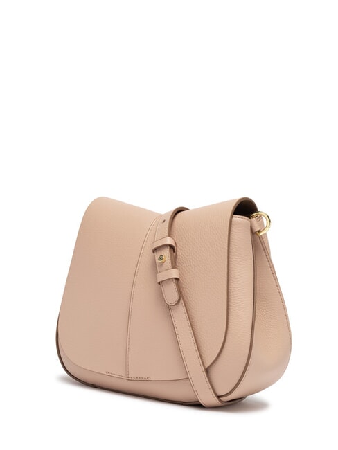 HELENA ROUND Bolso de piel con doble bandolera sal rosa - Bolsos Mujer