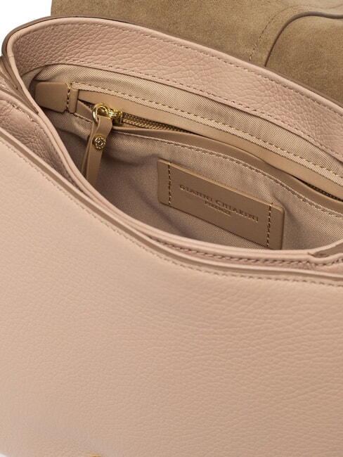 HELENA ROUND Bolso de piel con doble bandolera sal rosa - Bolsos Mujer