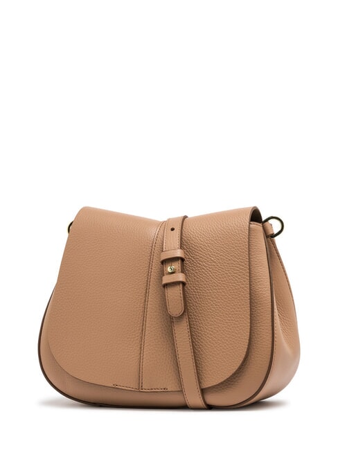 HELENA ROUND Bolso de piel con doble bandolera arcilla - Bolsos Mujer