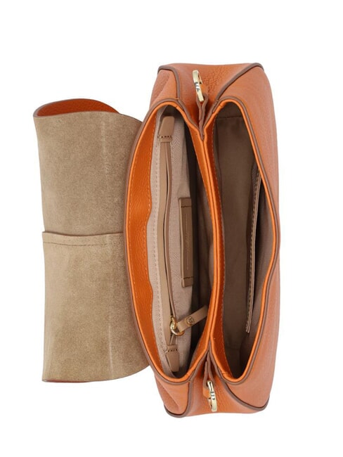 HELENA ROUND Bolso de piel con doble bandolera condimentar - Bolsos Mujer