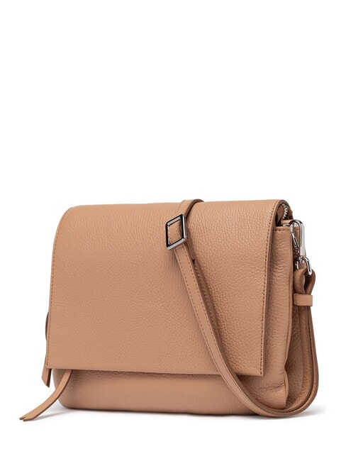 THREE Bolso bandolera, en piel. arcilla - Bolsos Mujer