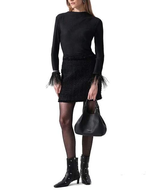 DUA Bolso bandolera, en piel. negro - Bolsos Mujer