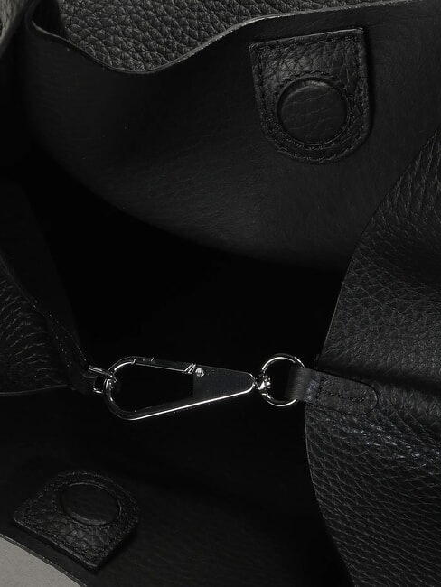 DUA Bolso bandolera grande de piel negro - Bolsos Mujer