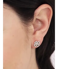 AMEN AMORE Pendientes de trébol de cuatro hojas con circonita - Pendientes