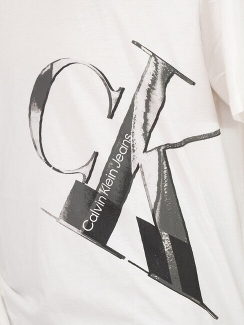 CK JEANS Camiseta de manga corta de corte relajado blanco brillante - camiseta