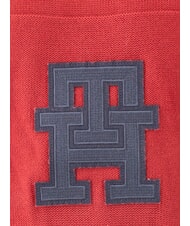 TOMMY HILFIGER TH Su&eacute;ter de algod&oacute;n de cuello redondo con logo monograma rojo/cielo del desierto - Su&eacute;teres de los hombres - 3