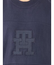 TOMMY HILFIGER TH Su&eacute;ter de algod&oacute;n de cuello redondo con logo cielo del desierto/monograma de cielo del desierto - Su&eacute;teres de los hombres - 3