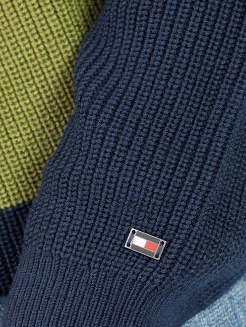 TH suéter de cuello redondo de mezcla de lana cielo desértico/campo de golf - Suéteres de los hombres