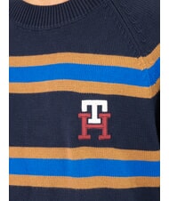 TOMMY HILFIGER TH Su&eacute;ter de algod&oacute;n de cuello redondo con bordado del logo. cielo del desierto/azul ultra - Su&eacute;teres de los hombres - 3