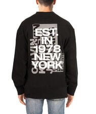 CALVIN KLEIN CK JEANS Sudadera de cuello redondo con estampado maxi y corte holgado ck negro - Sudaderas - 2