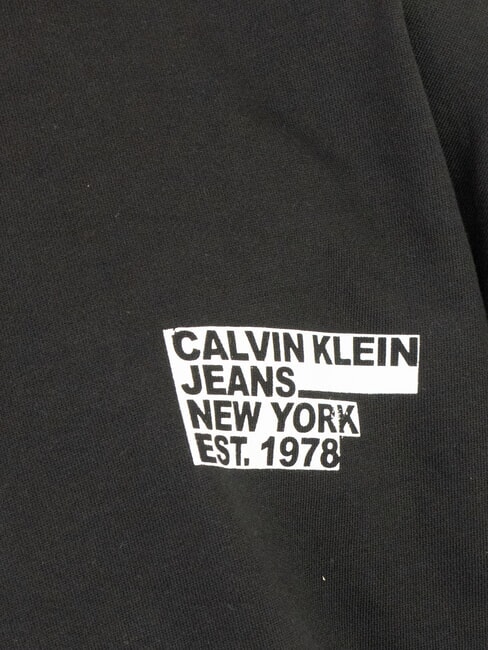 CK JEANS Sudadera de cuello redondo con estampado maxi y corte holgado ck negro - Sudaderas