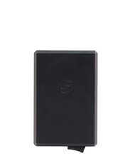 PIQUADRO BLACK SQUARE tarjetero de cuero y aluminio amarillo - Carteras Hombre - 2