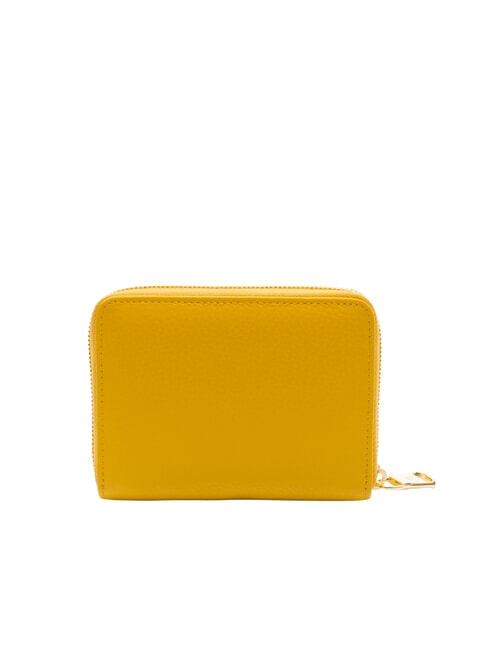 BASIC Cartera peque&ntilde;a de cuero con cremallera amarillo - Carteras Mujer