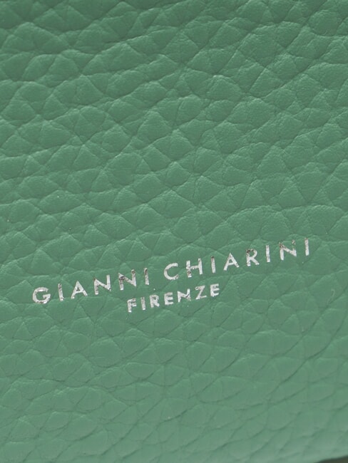 HERMY Bolso de mano de piel con correa para el hombro arena de menta - Bolsos Mujer