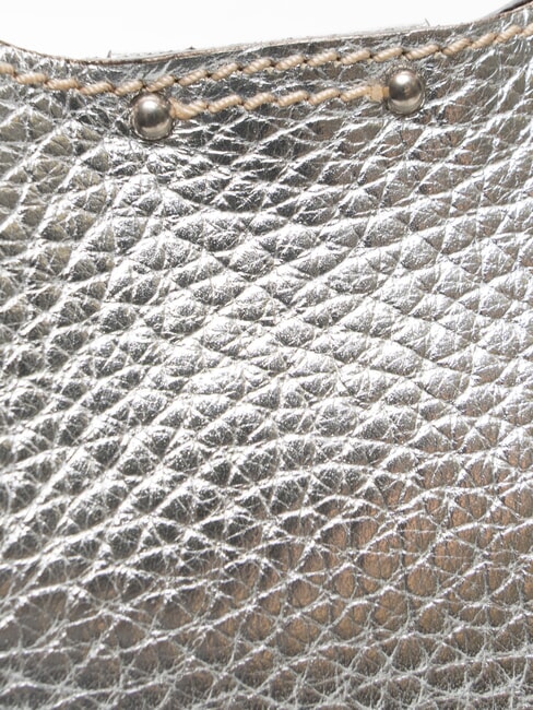 AURORA L Bolso de mano, con bandolera caramelo plateado - Bolsos Mujer