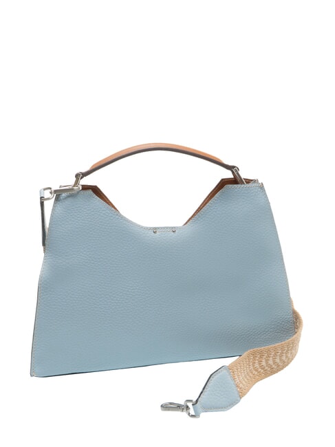 AURORA L Bolso de mano, con bandolera caramelo-cielo - Bolsos Mujer