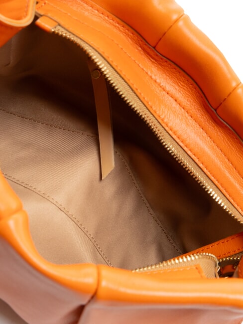 LUCIA Bolso bandolera de piel coral - Bolsos Mujer