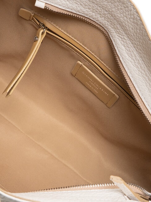 MINERVA Bolso shopping de piel arena - Bolsos Mujer