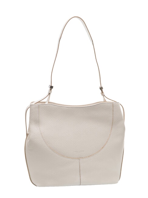 MINERVA Bolso de hombro de piel arena - Bolsos Mujer