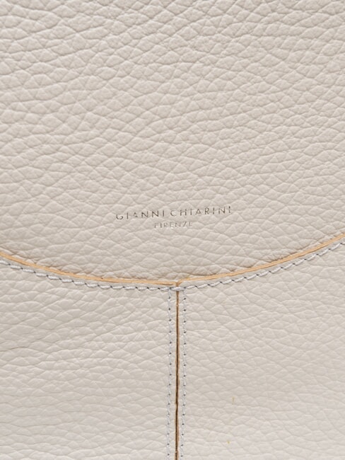 MINERVA Bolso de hombro de piel arena - Bolsos Mujer