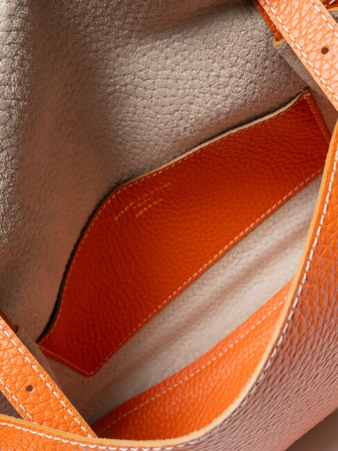 NICOLE Bolso bandolera de piel coral - Bolsos Mujer